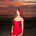Obsessed A Line Spaghetti Straps Red Chiffon Sequin Short Prom Dress,Homecoming Dress,Evening Dress GG1982