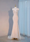 Gorgeous Mermaid Sweetheart Tulle Satin Beaded Long Prom Dress,Evening Dress GG2051