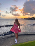 Cute A Line Spaghetti Straps Satin Printing Short Prom Dress,Homecoming Dress,Evening Dress GG2245