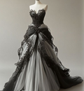 Stunning A line Strapless Tulle Lace Long Prom Dress,Wedding Dress,Evening Dress GG2254