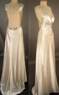 Stunning A Line Straps Satin Sequin Backless Long Prom Dress,Party Dress,Evening Dress GG2385
