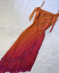 Gradient A Line Spaghetti Straps Chiffon Sequin Long Prom Dress,Party Dress,Evening Dress GG2397