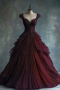 Vintage Ball Gown Sweetheart Tulle Long Prom Dress, Party Dress, Evening Dress GG2424