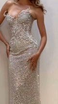 Stunning Mermaid Strapless Satin Beaded Long Prom Dress, Party Dress, Evening Dress GG2479