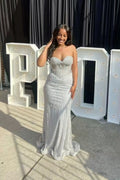 Classy Mermaid Strapless Satin Long Prom Dress, Party Dress, Evening Dress GG2512