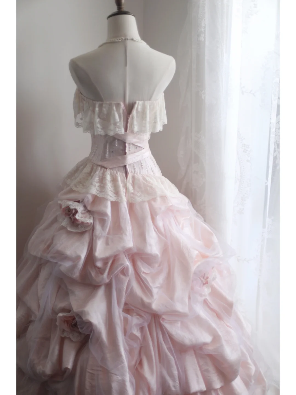 Stunning Ball Gown Strapless Satin Tulle Lace Flowers Long Prom Dress, Party Dress, Evening Dress GG2578