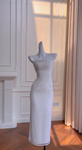Fairy Mermaid Spaghetti Straps White Satin Tulle Beaded Long Prom Dress, Party Dress, Evening Dress GG2616