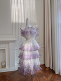 Stunning A Line Spaghetti Straps Gradient Chiffon Short Prom Dress,Homecoming Dress,Birthday Dress GG2627