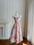 Pretty A Line Sweetheart Chiffon Printing Long Prom Dress, Party Dress, Evening Dress GG2636