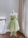Cute A Line Strapless Tulle Lace Short Prom Dress,Homecoming Dress,Birthday Dress GG2750