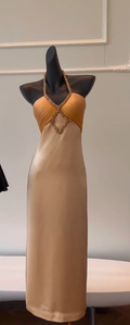 Classy Mermaid Halter Satin Beaded Long Prom Dress, Party Dress, Evening Dress GG2775