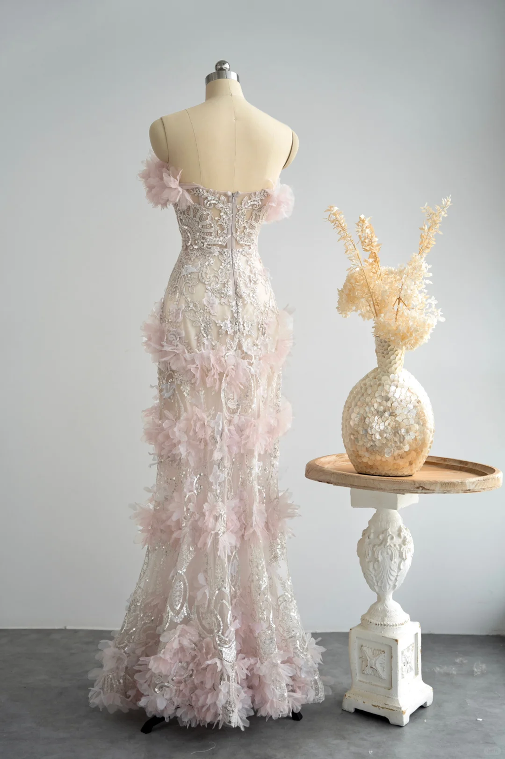 Fairy Mermaid Strapless Tulle Sequin Chiffon Long Prom Dress, Party Dress, Evening Dress GG2804