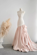 Classy Mermaid Strapless Satin Long Prom Dress, Party Dress, Evening Dress GG2816