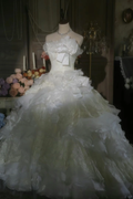 Cute Ball Gown Strapless Satin Chiffon Long Prom Dress, Party Dress, Evening Dress GG2880