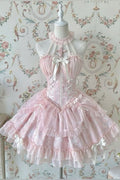 Princess Ball Gown Halter Pink Satin Chiffon Short Prom Dress,Homecoming Dress,Birthday Dress GG3080