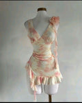 Unique A Line V Neck Chiffon Short Prom Dress,Homecoming Dress,Birthday Dress GG3134