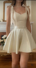 Cute A Line Spaghetti Straps Satin Short Prom Dress,Homecoming Dress,Birthday Dress GG3156