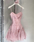 Pretty A Line Spaghetti Straps Tulle Lace Short Prom Dress,Homecoming Dress,Birthday Dress GG3160