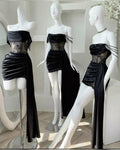 Black A Line Off The Shoulder Satin Lace Short Prom Dress,Homecoming Dress,Birthday Dress GG3190