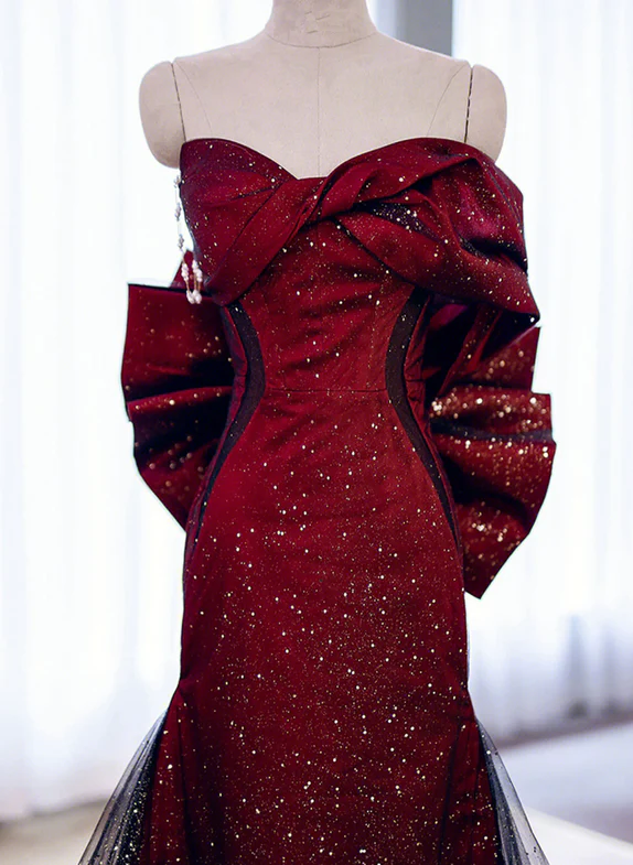 Chic A Line Sweetheart Beaded Tulle Back Bow Long Prom Dress,Evening Dress GG323