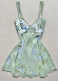 Pretty A Line Spaghetti Straps Satin Chiffon Floral Short Prom Dress,Homecoming Dress,Birthday Dress GG3269