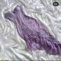 Purple Mermaid Sapghetti Straps Chiffon Lace Short Prom Dress,Homecoming Dress,Birthday Dress GG3279