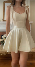 Cute A Line Spaghetti Straps Satin Short Prom Dress,Homecoming Dress,Birthday Dress GG3288