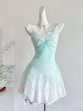 Pretty A Line Spaghetti Straps Satin Tulle Short Prom Dress,Homecoming Dress,Birthday Dress GG3353