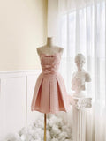Cute A Line Spaghetti Straps Satin Bow Short Prom Dress,Homecoming Dress,Birthday Dress GG3381
