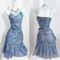 Glitter Mermaid Spaghetti Straps Satin Sequin Short Prom Dress,Homecoming Dress,Birthday Dress GG3419