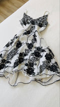 Vintage A Line Spaghetti Straps Chiffon Applique Short Prom Dress,Homecoming Dress,Birthday Dress GG3438