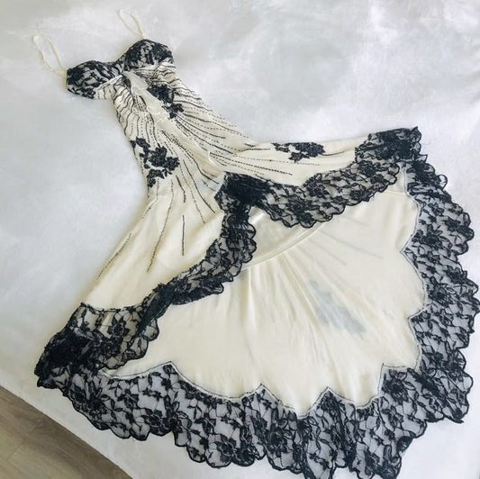 Vintage A Line Spaghetti Staps Chiffon Lace Short Prom Dress,Homecoming Dress,Birthday Dress GG3442