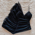 Black A Line Spaghetti Straps Chiffon Sequin Short Prom Dress,Homecoming Dress,Birthday Dress GG3482
