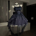 Chic Ball Gown Spaghetti Straps Satin Tulle Sequin Short Prom Dress,Homecoming Dress,Birthday Dress GG3518