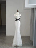 Glitter Mermaid Strapless Satin Sequin Long Prom Dress,Party Dress,Evening Dress GG3549