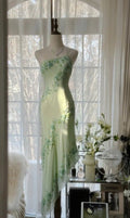 Gorgeous Mermaid One Shoulder Strap Chiffon Applique Sequin Long Prom Dress,Homecoming Dress,18th Birthday Dress GG3571