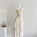 Elegant A Line Spaghetti Straps Chiffon Applique Ruffles Long Prom Dress,Party Dress,Evening Dress GG3584