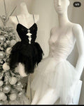 Chic A Line Spaghetti Straps Tulle Sequin Beads Short Prom Dress,Homecoming Dress,16th Birthday Dress GG3618