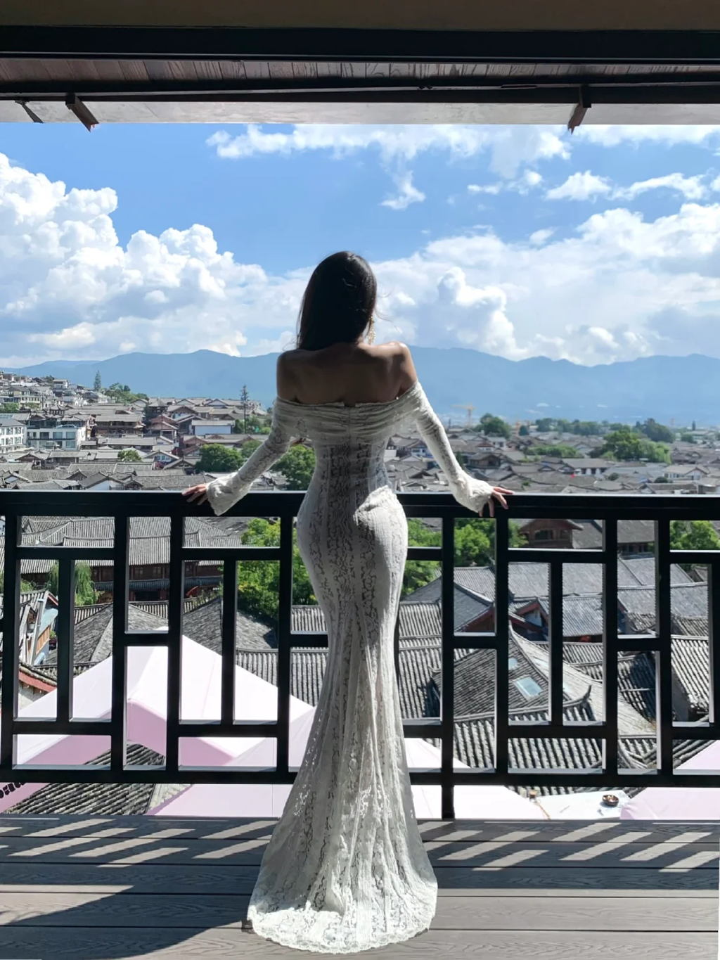 Pretty Mermaid Off The Shoulder Satin Lace Long Sleeves Long Prom Dress,Party Dress,Evening Dress GG3652