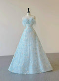 Exquisite A Line Sweetheart With Imitation Feather Beading Sequin Long Prom Dress, Evening Dress GG413