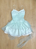 Sweet A Line Spaghetti Straps Chiffon Lace Short Homecoming Dress,Summer 16th Birthday Dress GG4205