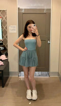 Pretty A Line Spaghetti Straps Satin Short Homecoming Dress,Summer 19th Birthday Dress GG4265