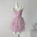 Unique A Line Beads Spaghetti Straps Satin Tulle Short Homecoming Dress,Summer 17th Birthday Dress GG4353