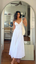 Classy White A Line Spaghetti Straps Satin Long Prom Dress,Party Dress,Formal Evening Dress GG4413