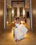 Simple A Line Strapless Satin Long Prom Dress,Party Dress,Formal Evening Dress GG4563