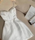 Princess A Line Spaghetti Straps Satin Beads Short Homecoming Dress,Vacation Dress,Summer 18th Birthday Dress GG4686