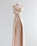 Chic A Line Square Champagne Lace Long Prom Dress, Evening Dress GG470