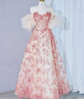 Gorgeous A Line Off The Shoulder Applique Tulle Long Prom Dress, Evening Dress GG473