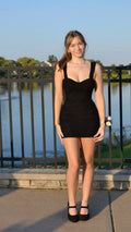 Black Bodycon Mermaid Sweetheart Satin Short Homecoming Dress,Vacation Dress,Summer 20th Birthday Dress GG4781
