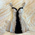 Pretty A Line Spaghetti Straps Satin Polka Dots Short Homecoming Dress,Vacation Dress,Summer 20h Birthday Dress GG4830